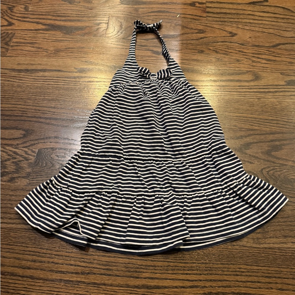 GAP Kids navy  and White Striped Halter Dress